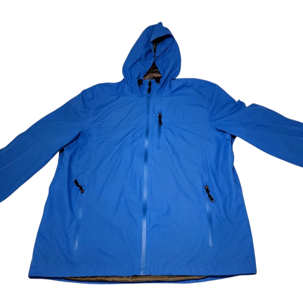 Men's Vibrant‎ Blue Hooded Raincoat